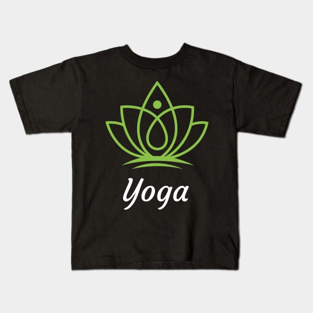 All I Need Is Love And Yoga And A Dog Kids T-Shirt by Famgift